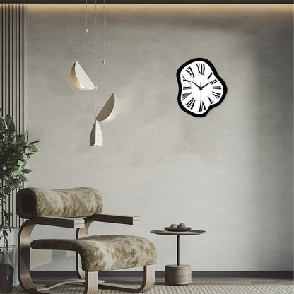 WOODEN TWISTED WALL CLOCK